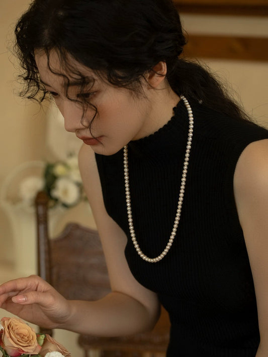 Pearl Necklace Young Fashion Design Female Long Necklace Accessories
