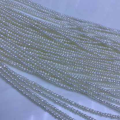 1156 cost-effective 2-3mm strong light, round small pearl natural fresh water, pearl necklace work in progress