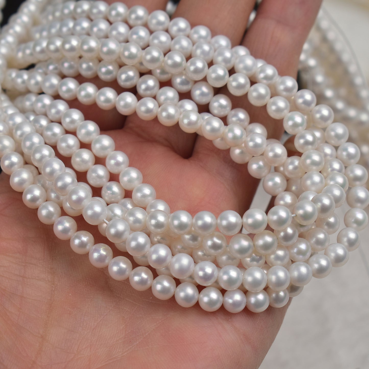 1146 5-6Mm natural freshwater pearl loose beads work in progress DIY