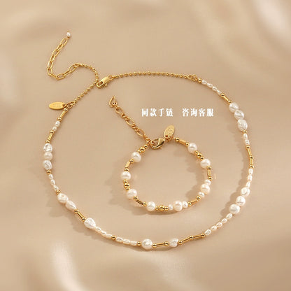 Vintage Fashion Baroque Freshwater Pearl Necklace