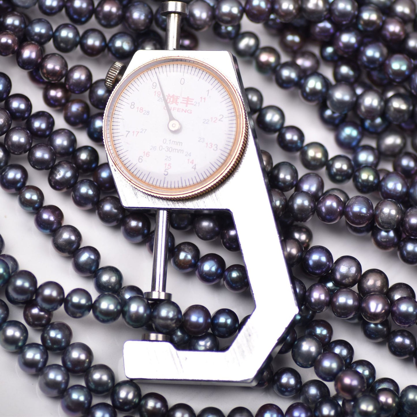 1171 Cost-effective imitation Tahitian black nearly round pearl 9mm jewelry DIY accessories natural freshwater pearl