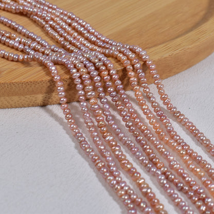 1204 Natural freshwater pearls 2-3mm color, flat beads work in progress DIY factory direct sales