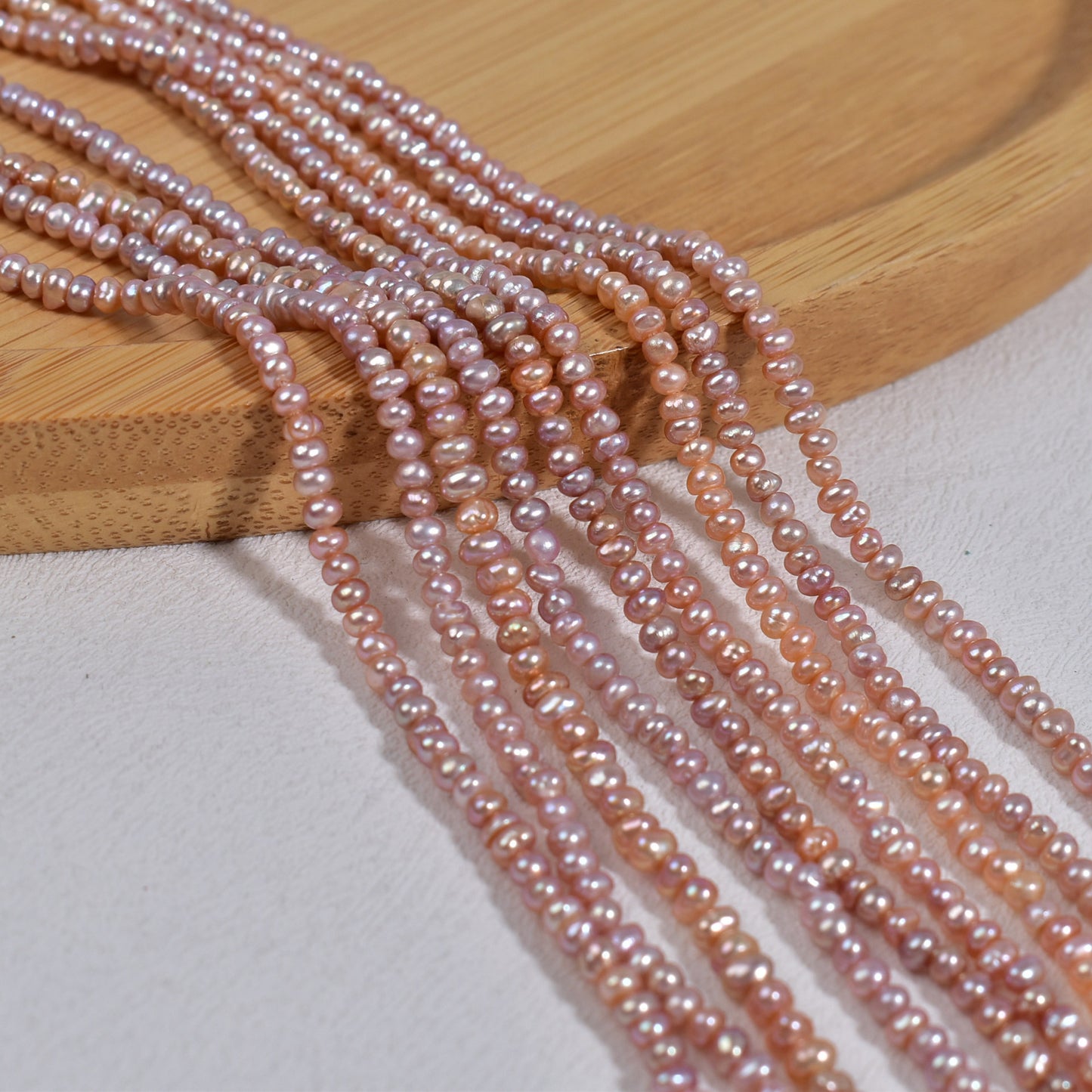 1204 Natural freshwater pearls 2-3mm color, flat beads work in progress DIY factory direct sales