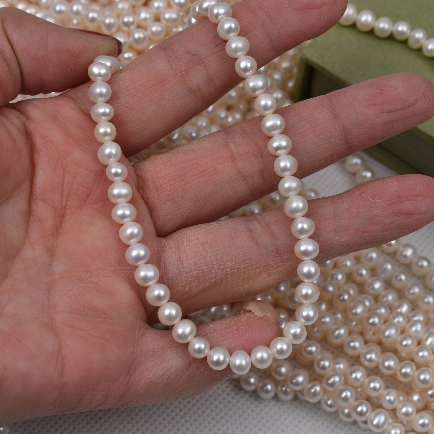 1196 Natural freshwater pearl loose beads 5-6mm pearl work in progress DIY jewelry necklace material