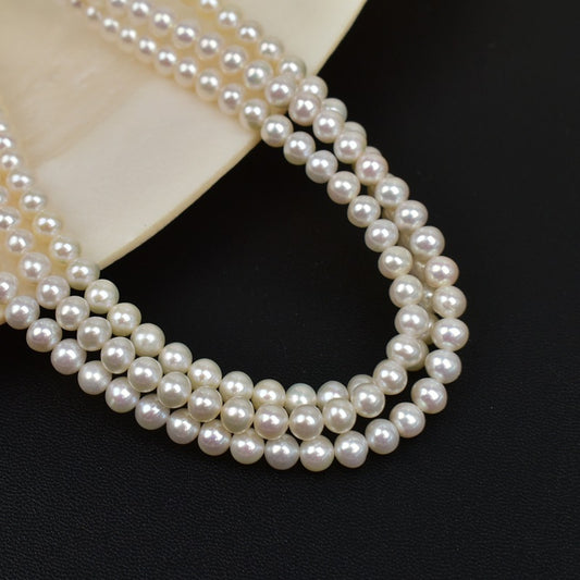 1120 5-6mm near-round strong light pearl natural freshwater pearl DIY handmade jewelry
