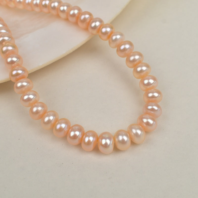 1206 9-10mm   Flat Beads Natural Freshwater Real Pearl Jewelry Accessories