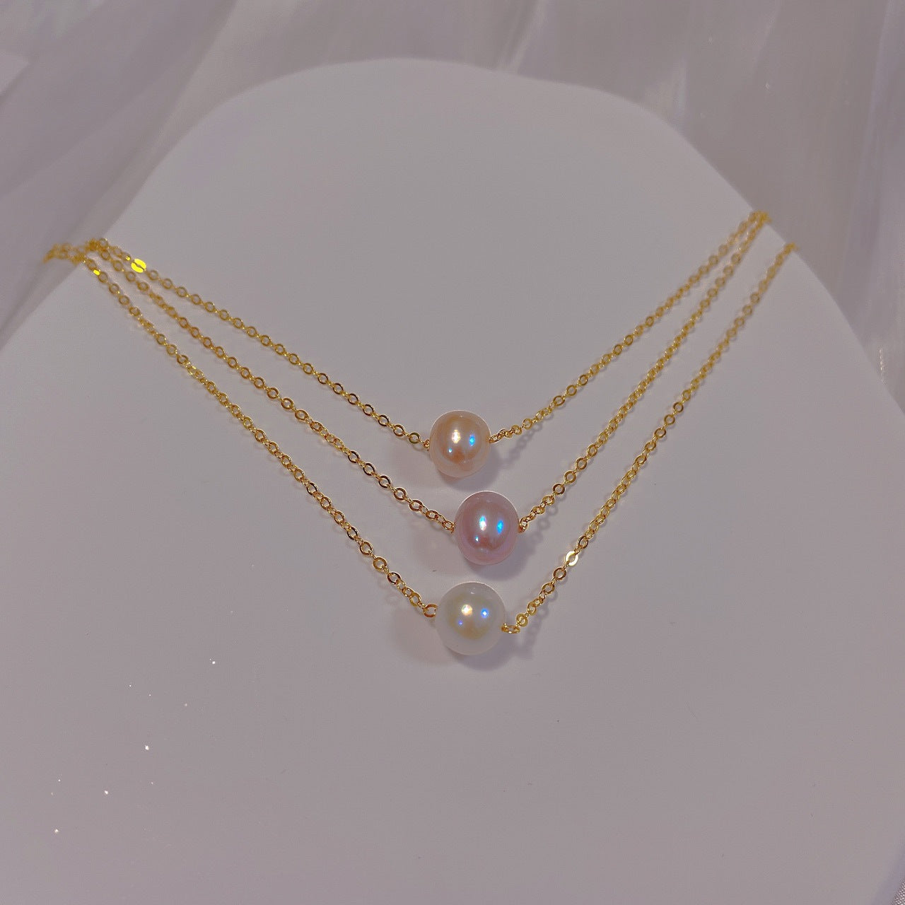 Natural freshwater pearl necklace, one pendant for women, single s925 silver-plated women's earrings.