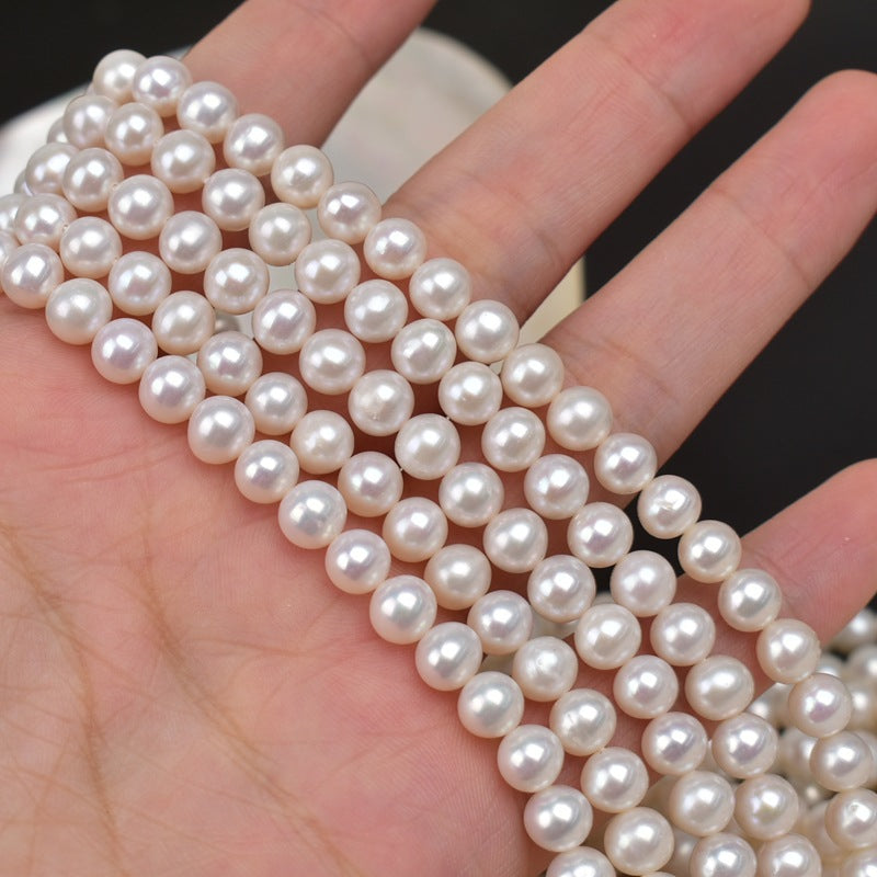 1152 6-7Mm seedless near round pearl natural freshwater pearl DIY handmade jewelry