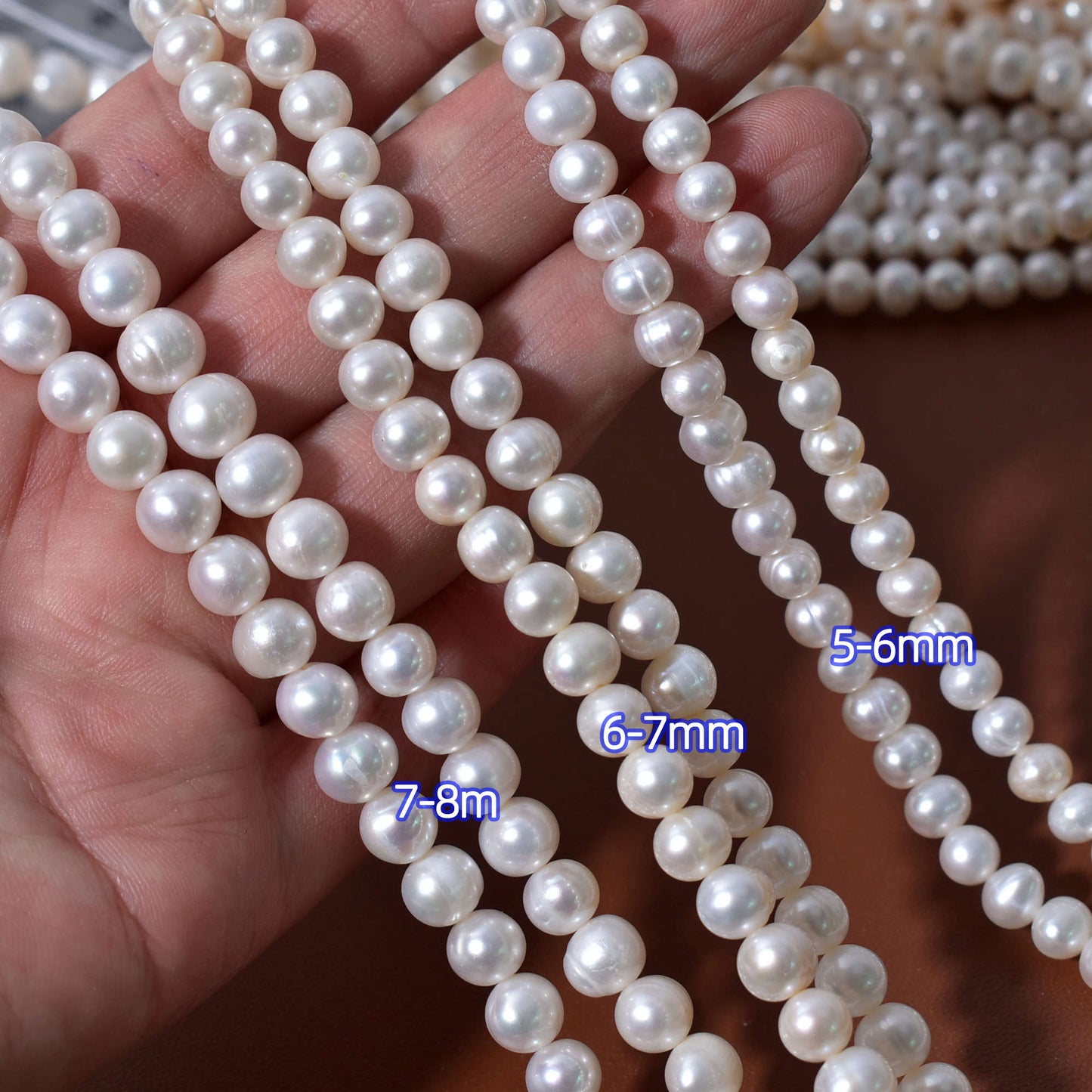 1154 new models, white bright threaded pearls, handmade DIY necklace accessories materials wholesale