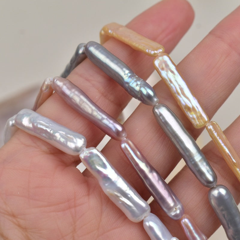 1107 natural silver gray white gold Panax notoginseng petals baroque natural freshwater pearl