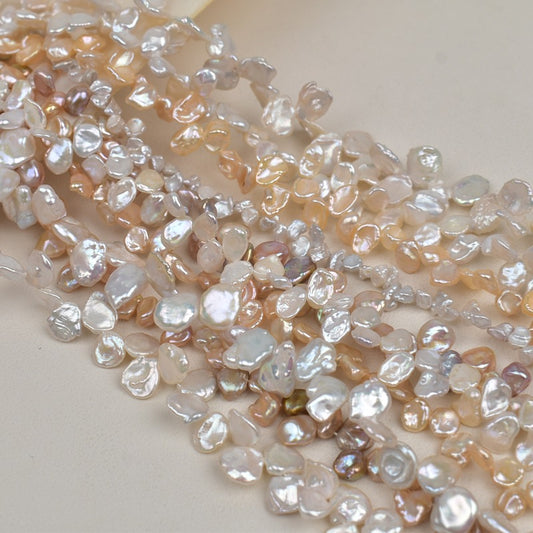 1081 Natural Silver Grey White Gold Panax Notoginseng Petals Baroque Natural Freshwater Pearl