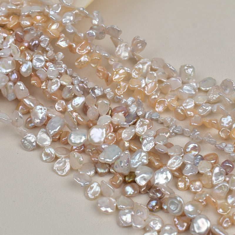 1081 Natural Silver Grey White Gold Panax Notoginseng Petals Baroque Natural Freshwater Pearl