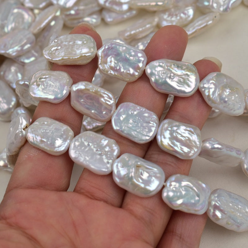 1073 Natural freshwater pearl cube loose beads 12-18mm