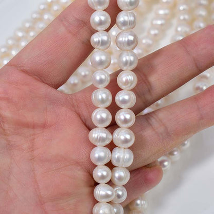 1130 manufacturers wholesale 7-8mm threaded natural freshwater pearls