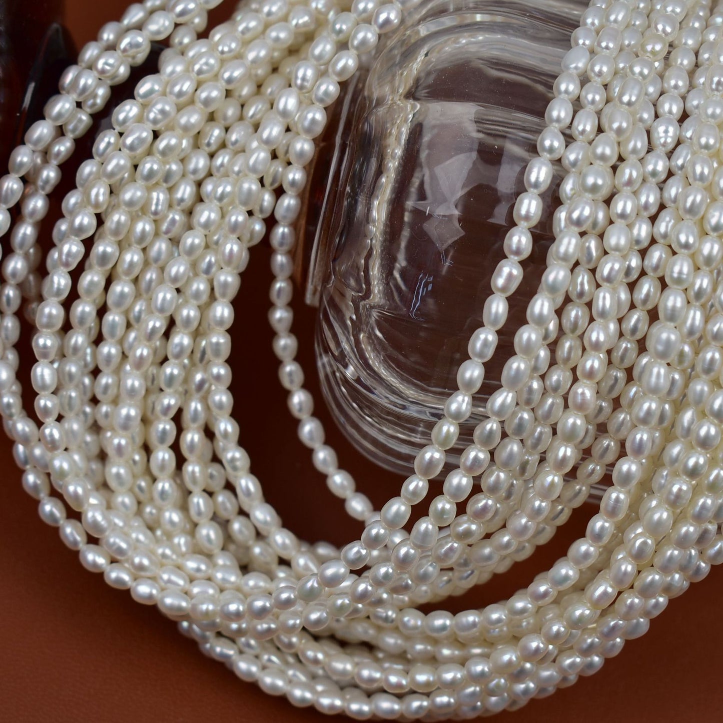 1009  3-4Mm natural  beads pearl loose beads natural freshwater necklace Zhuji pearl wholesale