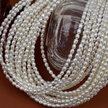 1009  3-4Mm natural  beads pearl loose beads natural freshwater necklace Zhuji pearl wholesale
