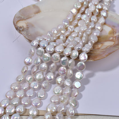 1070 10-11Mm Natural Freshwater Baroque Special-shaped Button Pearl Material