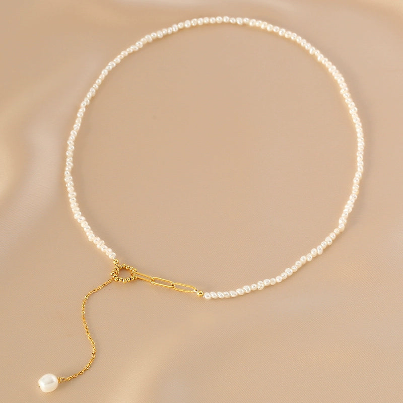 Gentle Natural Freshwater Pearl Necklace Ladies Small Classic Clavicle