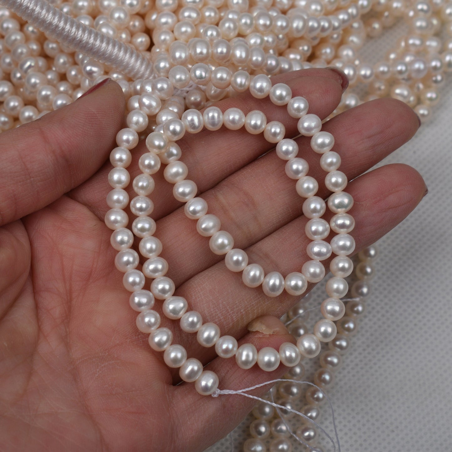 1196 Natural freshwater pearl loose beads 5-6mm pearl work in progress DIY jewelry necklace material