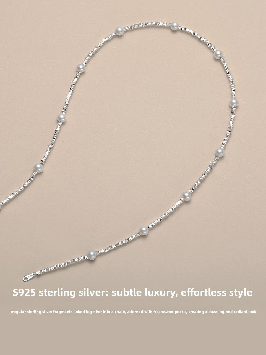 Baby Pearl Necklace Gypsy Lady Natural Freshwater Round Strong Light