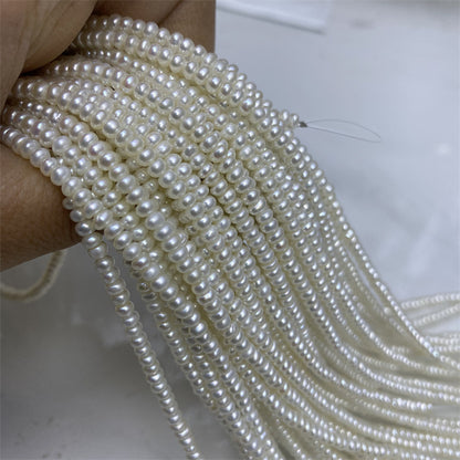1209 Natural freshwater pearl 2-3mm flat pearl pearl work in progress diy