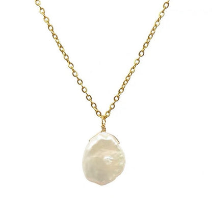 Petal Baroque Natural Pearl Necklace Ladies Pendant Ornament