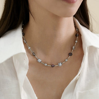 Gypsy Star Madoma  Pearl Necklace Women's Design Sense Splicing Natural Baroque Beads