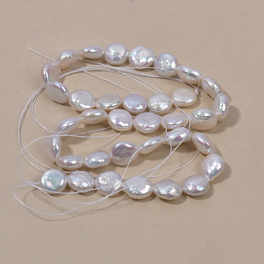 1070 10-11Mm Natural Freshwater Baroque Special-shaped Button Pearl Material