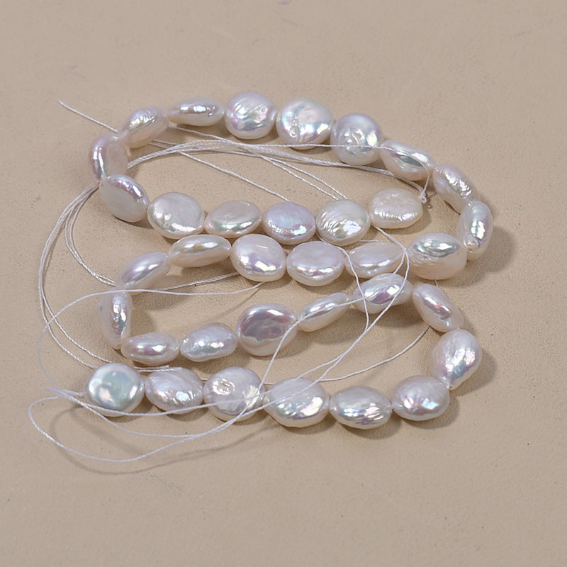 1070 10-11Mm Natural Freshwater Baroque Special-shaped Button Pearl Material