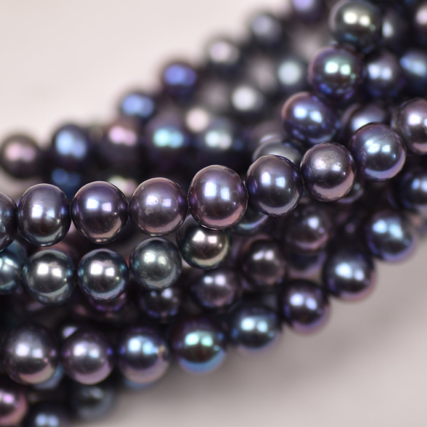 1171 Cost-effective imitation Tahitian black nearly round pearl 9mm jewelry DIY accessories natural freshwater pearl
