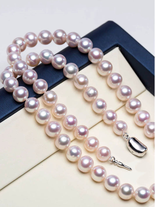 Nanzhu Palace freshwater pearl necklace mother model female genuine nearly round neck chain collarbone chain love season mother's day
