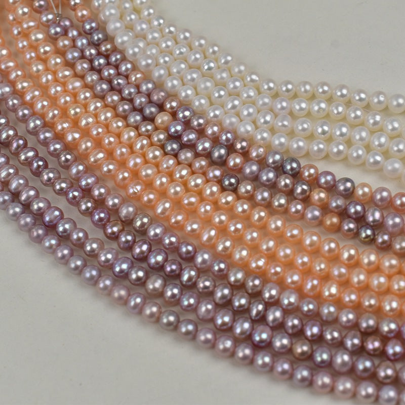 1178 5-6Mm nearly round pink purple pearl work in progress