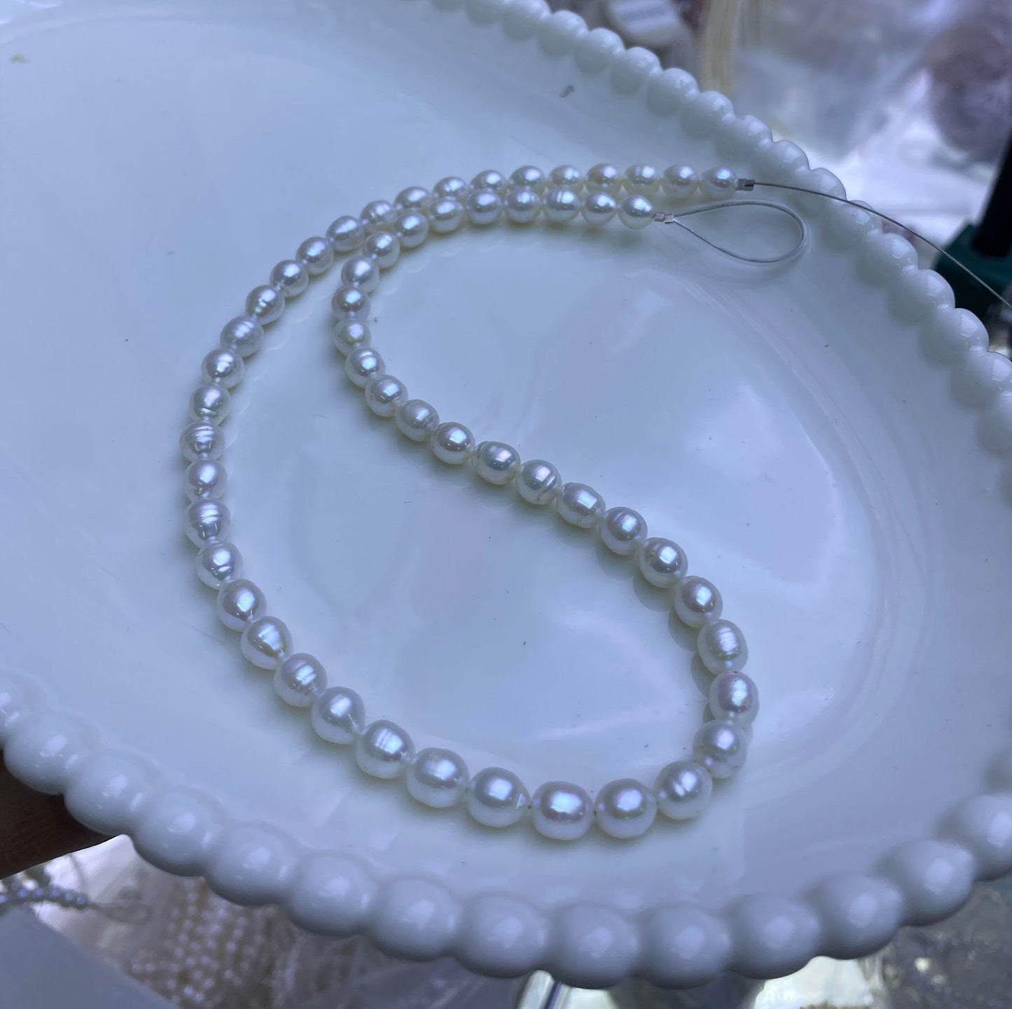 1097 Baroque Droplet Pearl 5-6-7 mm Irregular Natural Freshwater Pearl