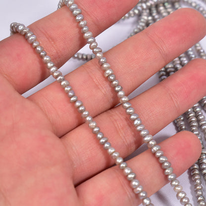 1237 40 cm long, natural freshwater pearl work in progress handmade beaded material