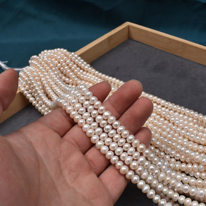 1208 6mm natural freshwater pearl loose beads work in progress handmade DIY accessories raw materials