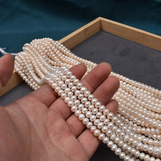 1208 6mm natural freshwater pearl loose beads work in progress handmade DIY accessories raw materials