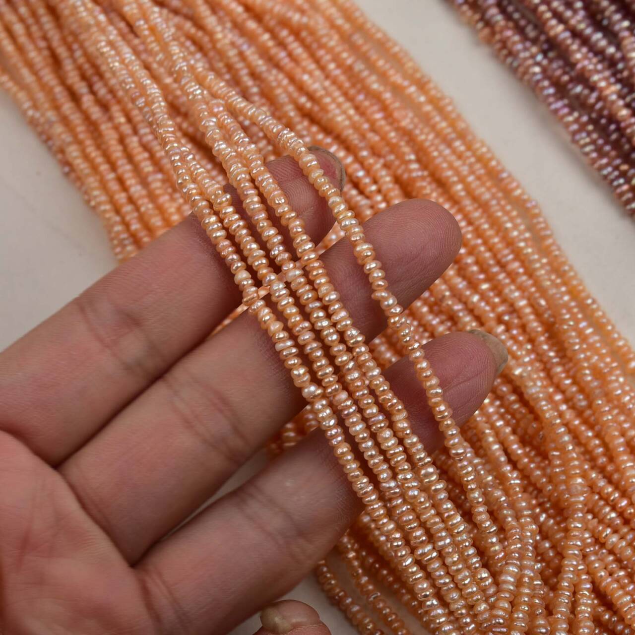 1246 manufacturers wholesale 37cm long natural freshwater pearl 2-2.5 mm