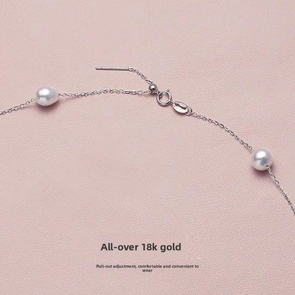 Freshwater pearl necklace lady real multi-hemp baroque special-shaped starry gray gift