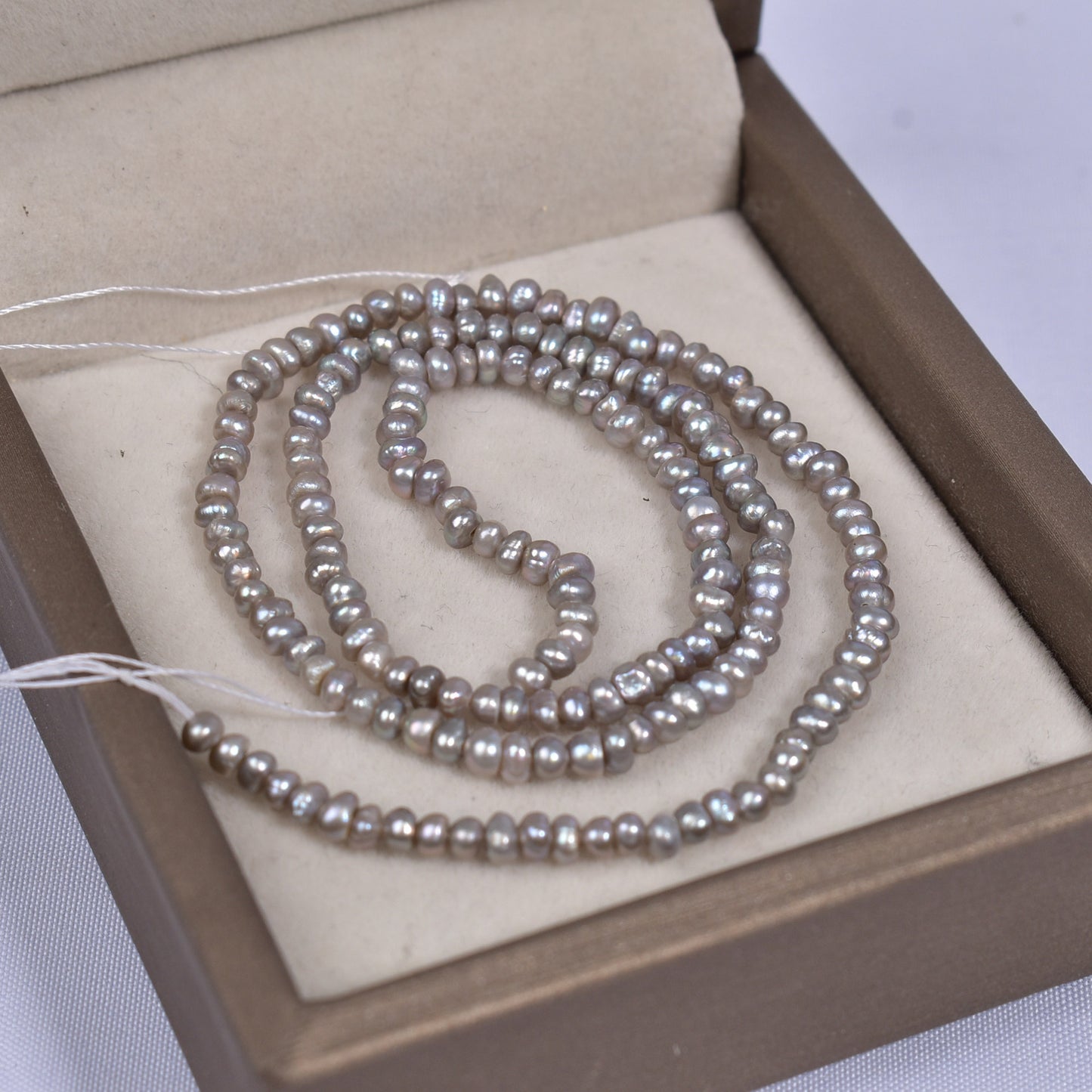 1237 40 cm long, natural freshwater pearl work in progress handmade beaded material