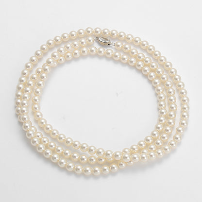 120Cm Pearl Necklace, Wear More Fa Zhengyuan Imitation  + Chain Stacked, Wear Women's Long Sweater Chain