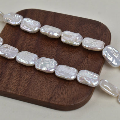 1073 Natural freshwater pearl cube loose beads 12-18mm