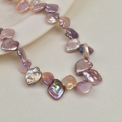 1080 Natural White Love Shaped Freshwater Pearl Edge Hole Irregular Heart Shaped Baroque Pearl