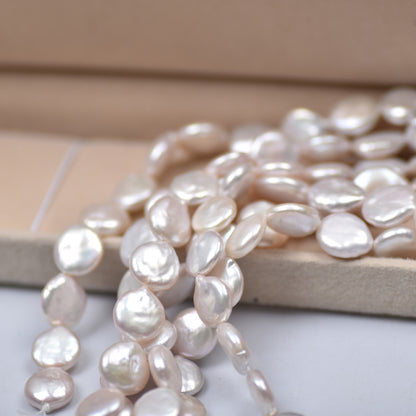 1094 Baroque Button Natural Freshwater Pearl 10-11mm with Tail Loose Beads DIY Jewelry Accessories