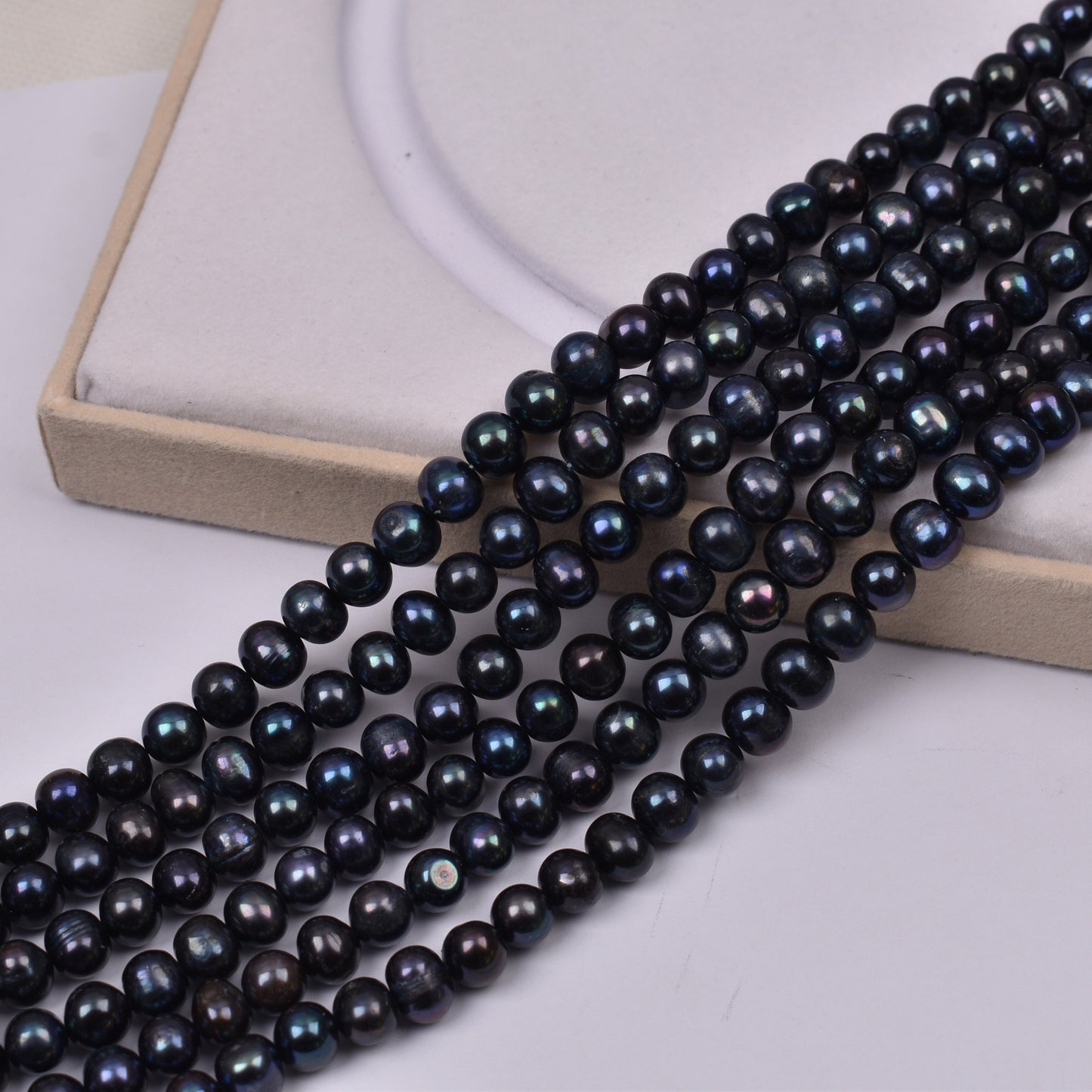 1117 natural freshwater pearl 8-9mm punch black egg-shaped freshwater pearl work in progress DIY handmade materials wholesale