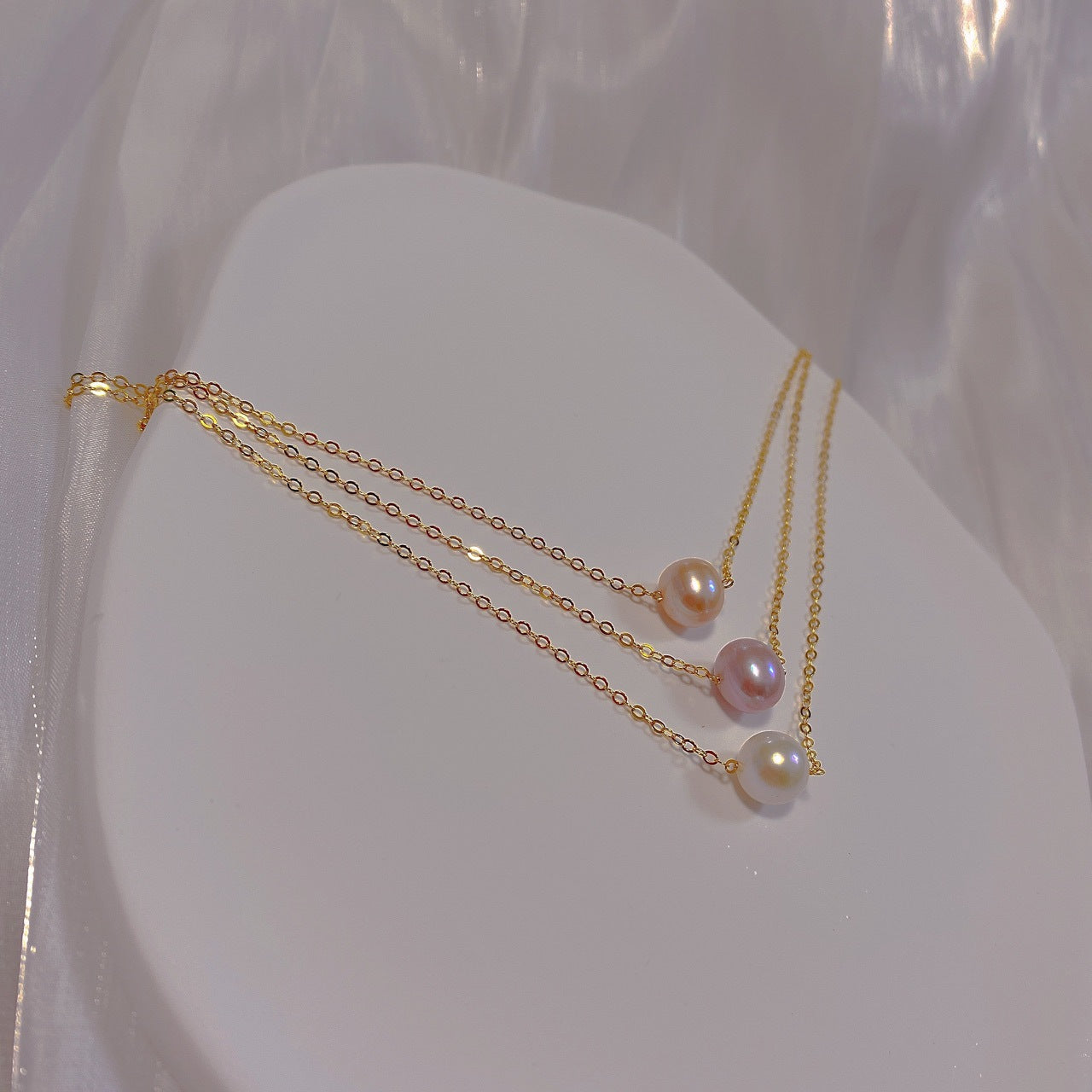 Natural freshwater pearl necklace, one pendant for women, single s925 silver-plated women's earrings.