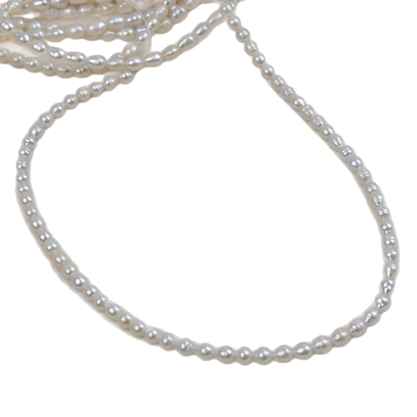 1031 Natural Freshwater Pearls 5-6mm Strong Light Rice Beads DIY Loose Beads