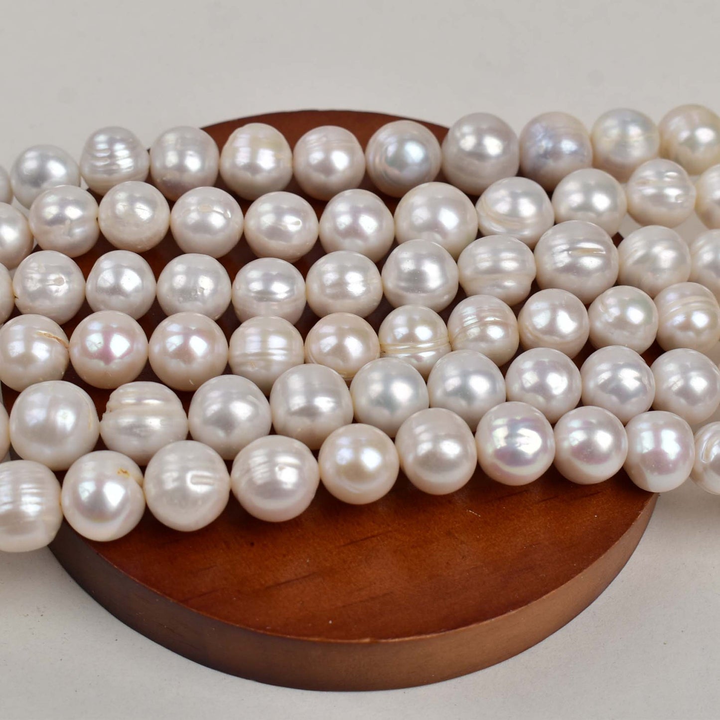 1179 large particles about 12mm white, pearl DIY freshwater pearl loose bead necklace work in progress