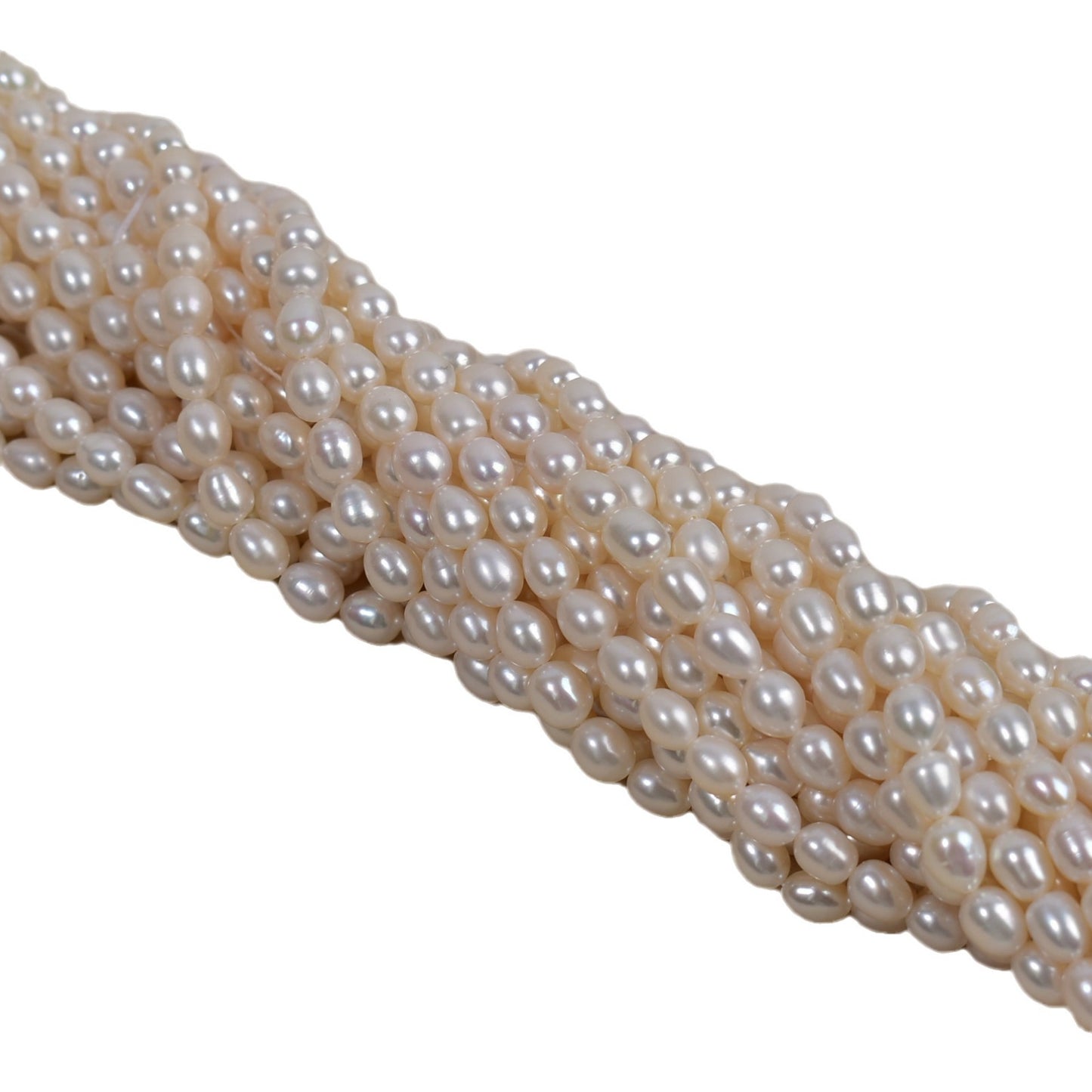 1037 Strong Light 7-8mm Rice Beads White DIY Necklace Accessories Wholesale Accessories