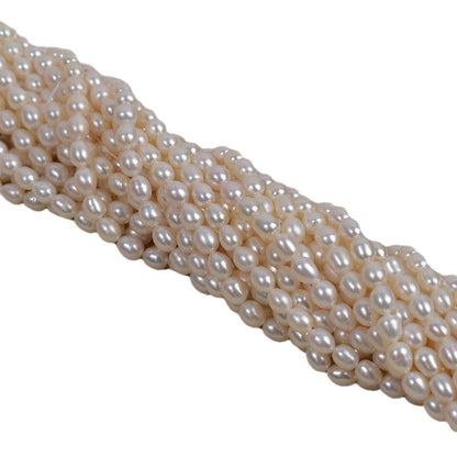 1037 Strong Light 7-8mm Rice Beads White DIY Necklace Accessories Wholesale Accessories