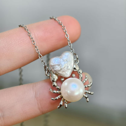 Ocean natural pearl pendant cute pearl fish
